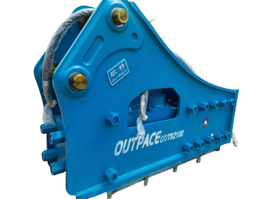 OT2100 เครื่องตัดไฮดรอลิกสำหรับรถขุด 80 ตัน Rock Hammer Excavator Attachment